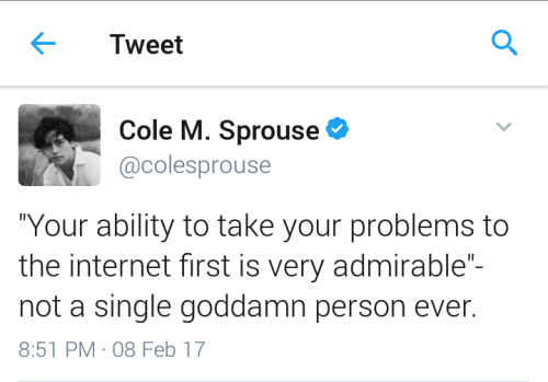 aestheticsprouse:Why Cole’s twitter will one day heal the world part 2
