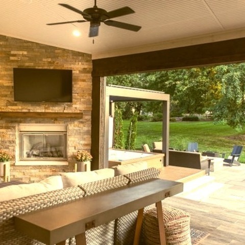 Porch IndianapolisIdeas For A Mid-sized, Modern Porch Renovation That Includes A Roof Extension
