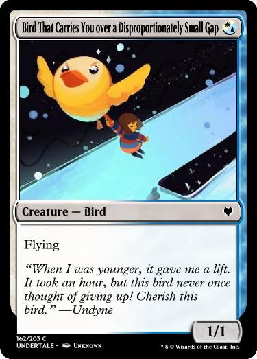 Magic Undertale Bird That Carries You Over A Disproportionately