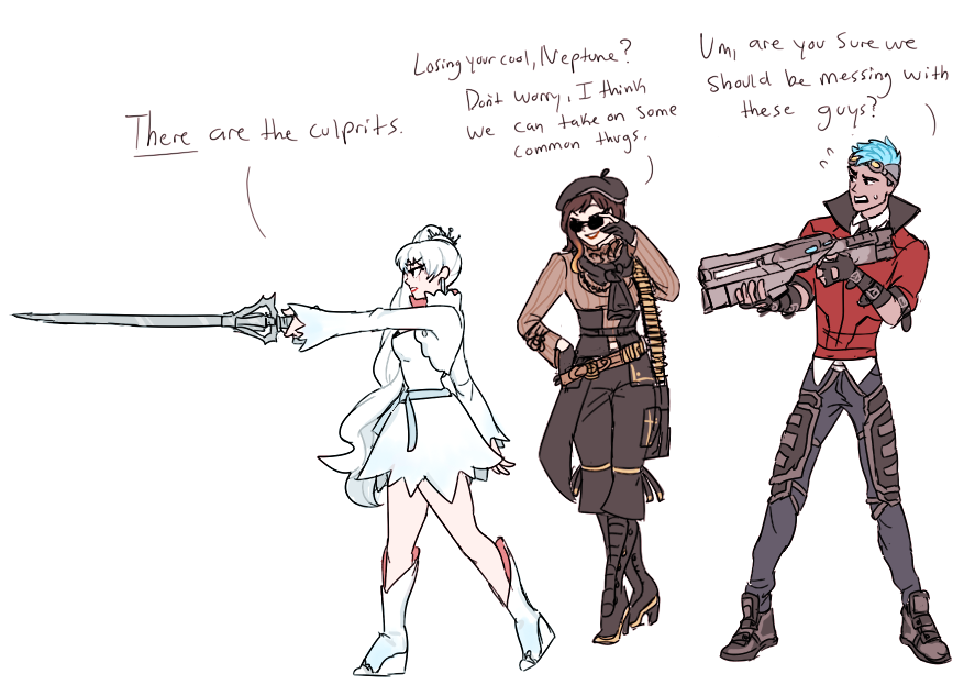 dashingicecream:  more random faunus trio au bullshit lmaOsgfg caught in the act