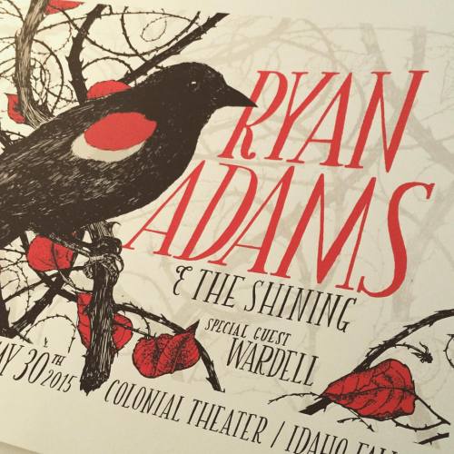 Still a few of these left!fridaclements.com #fridaclements #gigposters #screenprinting #ryanadams