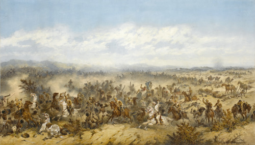 The charge of the 10th Hussars at the Battle of El Teb 29th of February 1884