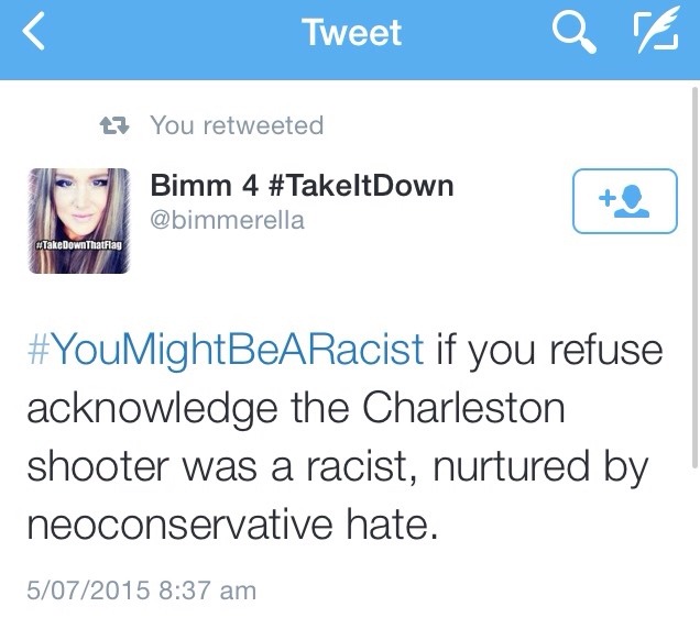 a-distant-stranger:  #YouMightBeARacist