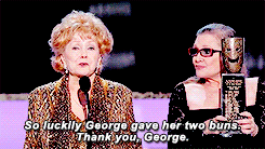 incomparablyme:Part of Debbie Reynolds’ acceptance speech for her Screen Actors Guild Life Achieveme