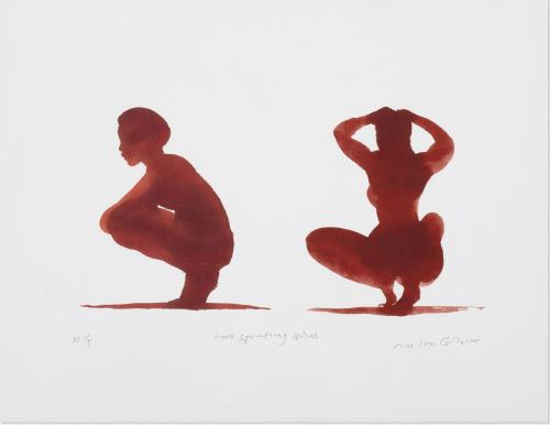 Milton Glaser (American, 1929–2020). Two Squatting Nudes (2000).