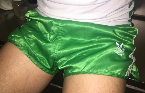 Adidas green glanz nylon short