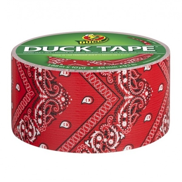 THEY MAKE RED BANDANA PRINT DUCK TAPE!!! Red bandanas mean fisting when you are flagging