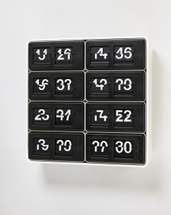 museumuesum:  Darren Almond Perfect Time (4 x 2), 2012, 8 synchronized digital clocks, 56 x 58 x 9 cm Perfect Time (7 x 8), 2012, 56 synchronized digital clocks, Perfect Time (12 x 6), 2012, 72 synchronized digital clocks, 168 x174 x 11 cm Perfect Time