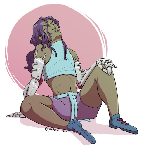 @deseretgearart‘s character Rune! Drawn for art fight~Love that crop top energy