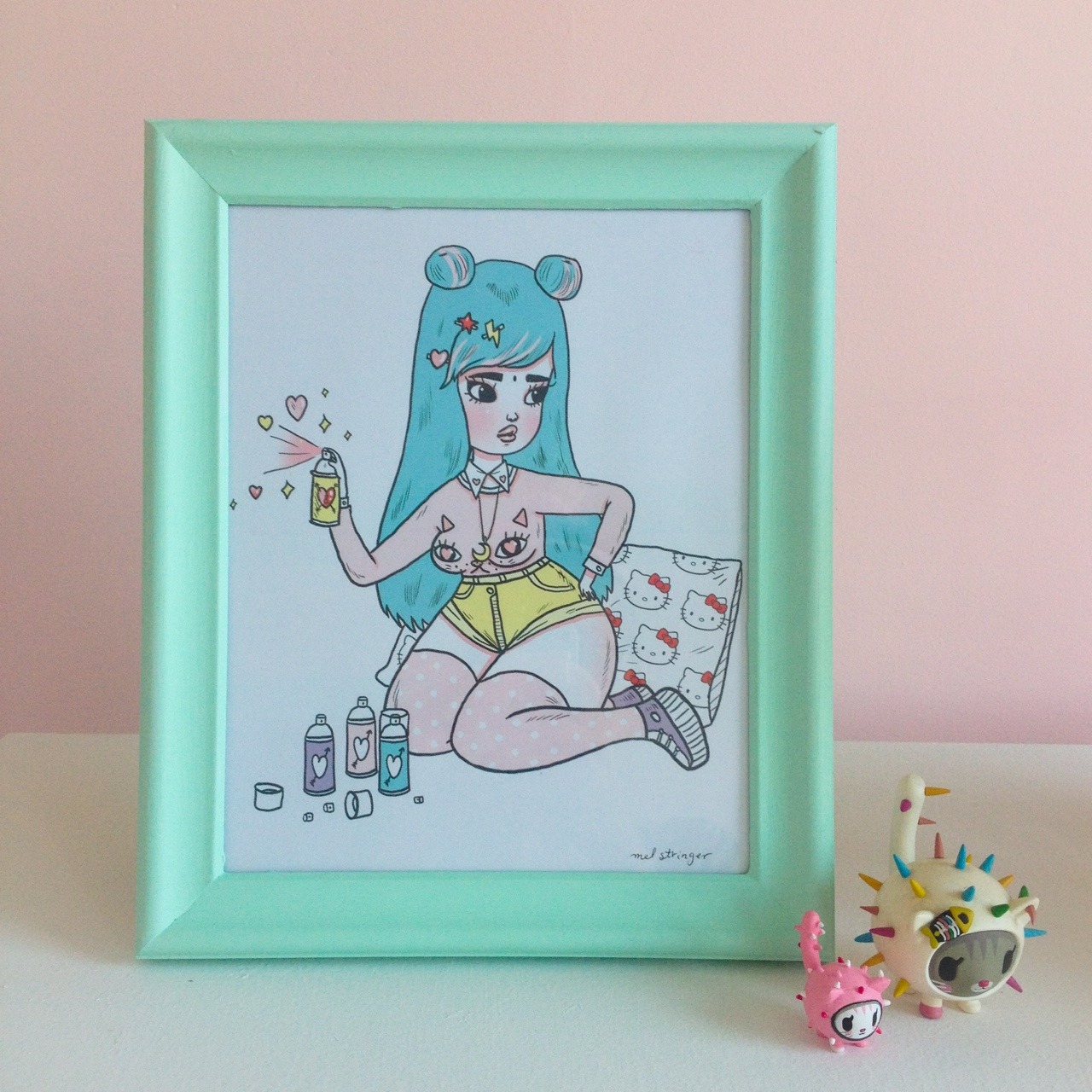 femme-crimes:  not done setting up my new room yet! art print by melstringer