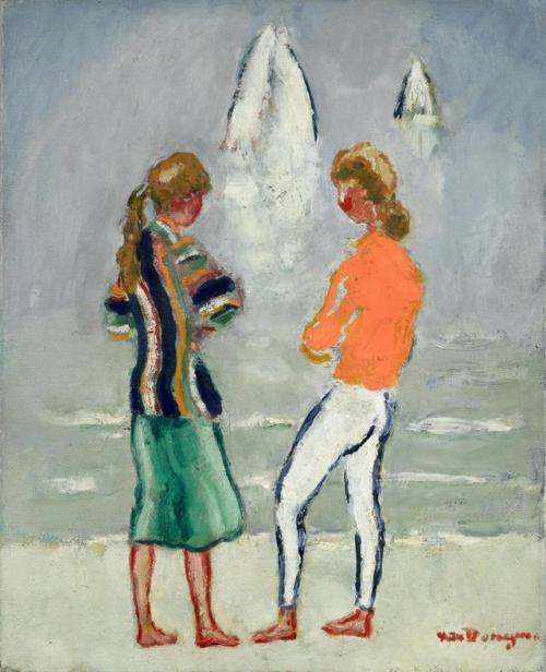 huariqueje:Two Young Girls on the Beach   -    Kees van Dongen Dutch,1877 -