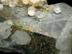 earthshaped:  Fluorite with Calcite and PyriteWheal