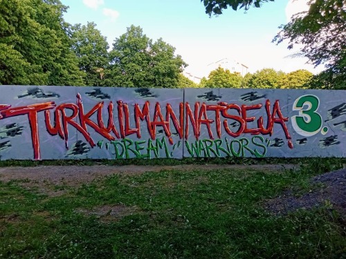 &ldquo;Turku Without Nazis&rdquo; Mural promoting a demonstration on 16/8/2020 against nazis coming 