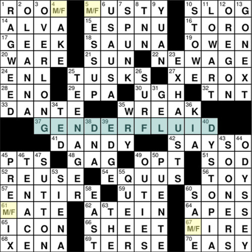 possiblestalker: astronomicae: half-ace: mournjargon: rubyvroom: This was the crossword puzzle in th