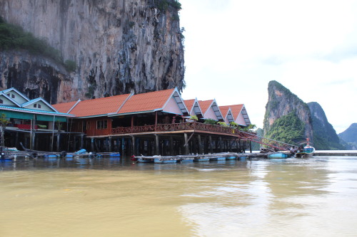 Some kind of the restaurants at Panyee Island. (Thai style restaurant)