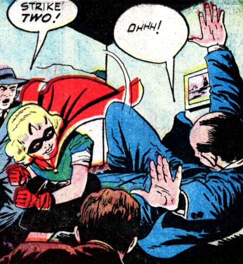 Here’s 1950s’ superhero TOMBOY with your lesson about strikes.— “Tomboy