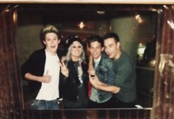 niallhorantheirish:  Niall, Lou, Louis and Liam - 19.01.2013 - Backstage at the 1Derland party (Tokyo) 