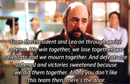 leosmcgarry:The Conscience of the Bartlet Administration, that’s the best way to describe Toby Ziegl