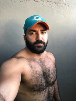 stratisxx:  Imagine this hairy Arab daddy pinning you down on the bed and stuffing his fat cock deep inside you while your little hole struggles to take him all inside you.