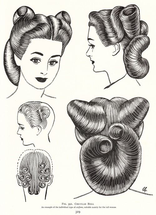 retrowunderland:  Vintage Pin Up Hairstyles From “The Art and Craft of Hairdressing”, 