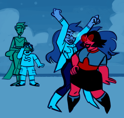 revolutionarygays:snilm:i forgot to post this gemstuck… vriska and terezi’s fusion dance is the epit
