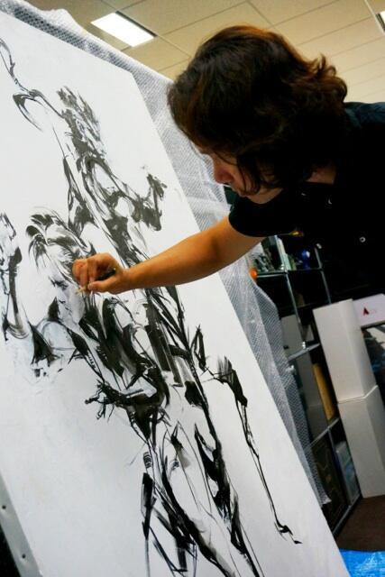 Just Yoji Shinkawa painting at Konami HQ