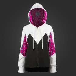 fashiontipsfromcomicstrips:  WeLoveFine just launched their Spider-Gwen collection, including t-shirts, leggings, and a Spider-Gwen hoodie. Here are a couple of my favorite items from the WeLoveFine x Spider-Gwen collaboration:I Am Spider-Gwen zip-up