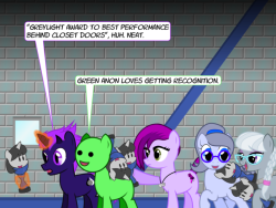 askthecookies: (Celebrating @askphantomthorns, @the-green-anon, @doubleclickthepony and @ask-serving-spoon finally getting out of the closet! Probably. Maybe. Also Rosie is there too!)  c: