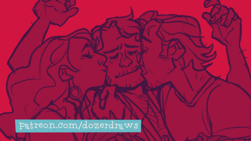 Hollywood OT3 sketches + timelapse video can be found on my patreon now!