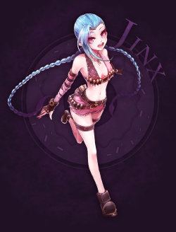 league-of-legends-sexy-girls:  [LOL]Jinx~~~Jinx~~~ by beanbean1988 