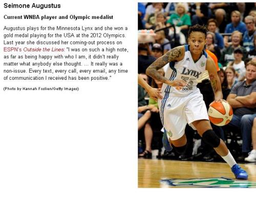  9 LGBT Athletes of Color Who Paved the Way for Jason Collins   Seimone Augustus is all kinds of fine. HELLO 