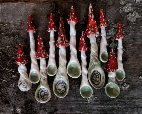  Mushrooms ceramics by Yasenka CreamPurchase Here ideal for magic potions 