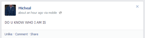 egberts:  my dads first facebook status in over a year 