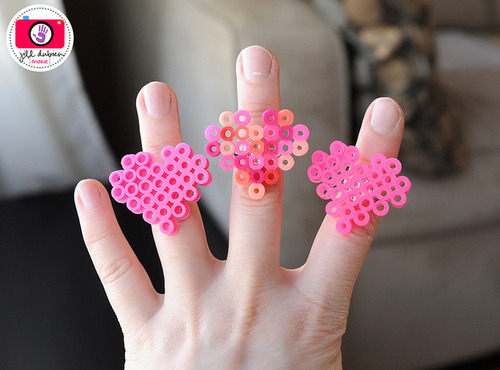 DIY Perler Beads Jewelry. These were supposed to be posted on my kids crafts blog, but Tumblr photo 