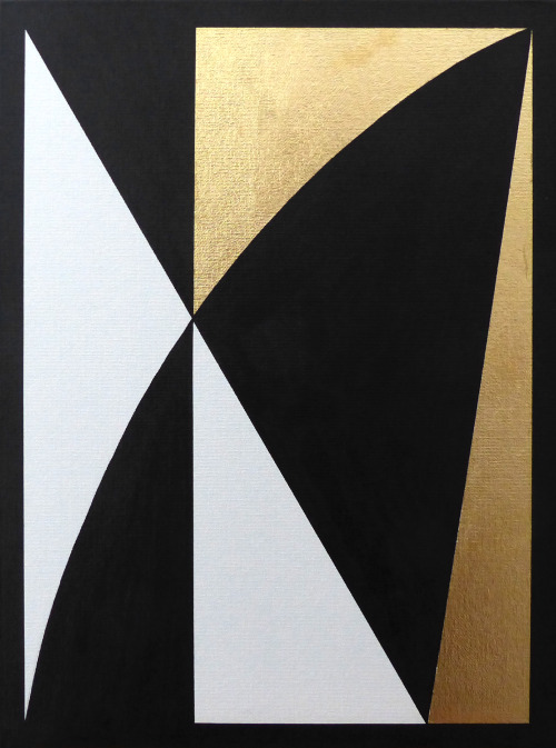 “Les Messages” Series - N°7, N°8. - “The Flare”. Ink, Gold Foil, Acr