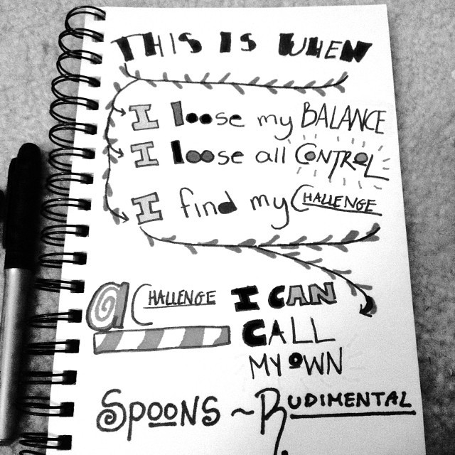 therealrudimental:  industrialcontrol:  Another lyric #doodle. #rudimental#spoons#lyricart
