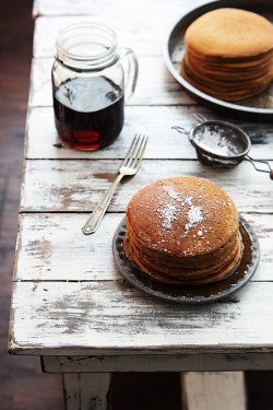 sweetoothgirl:  Gingerbread Pancakes  good morning, y'all. happy new year breakfast