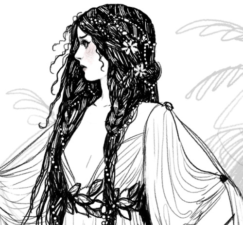 janainaart:drawing Ariadne again