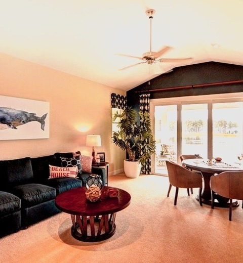 Tampa Beach Style Family Room