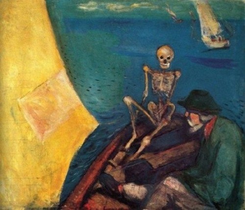 innercurtain: Edvard Munch (Nor. 1863-1944) -Death at the Helm (1893)