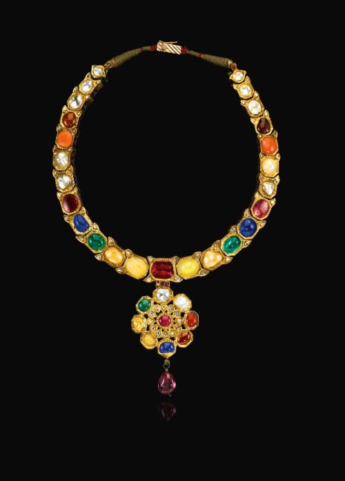 Navaratna (nine gems) necklace