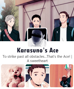 tobiios:   Some Karasuno Characters   Tumblr  credits: x, x, x; inspired by: x 