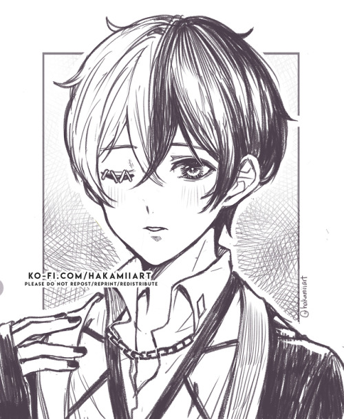 Sketch Commission from Ko-fi ! u v u )Caffenaite me ( ´･ω･`)_且~https://ko-fi.com/hakamiiart OC Anast