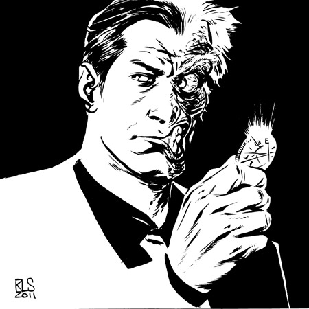 famousfictionalcharacters:  Gotham City’s supervillains day: Two-Face (Harvey Dent)