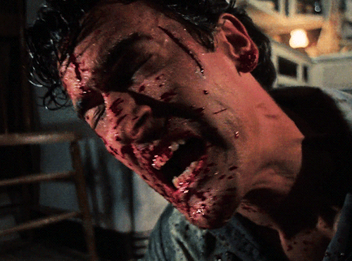 gregory-peck:WHO’S LAUGHING NOW?Bruce Campbell as Ashley ’Ash’ J. Williams in Evil Dead II (1987)