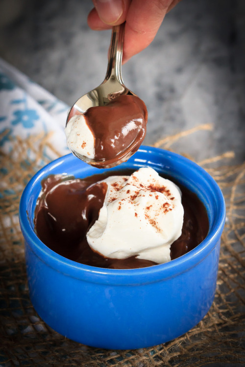 Quick and easy homemade chocolate pudding that is silky smooth and perfect for dessert or a snack. B