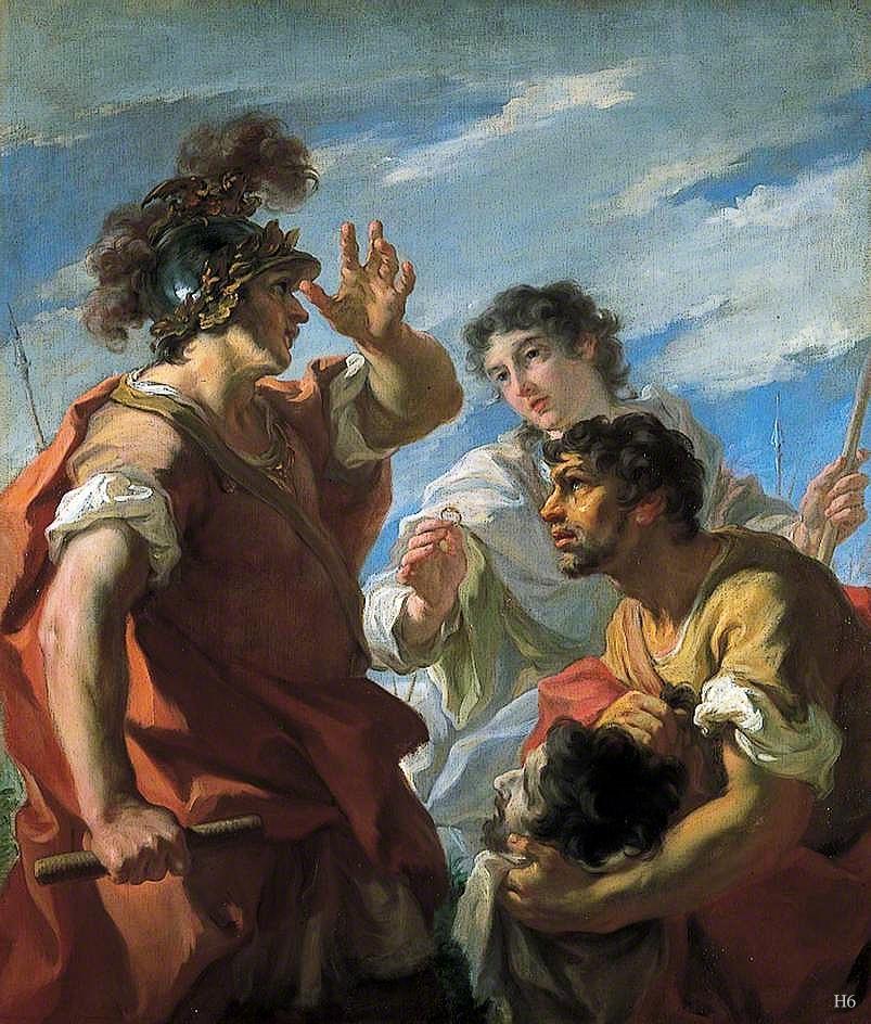 hadrian6:  Caesar Before Alexandria. 1720-30.Giovanni Antonio Pellegrini. Italian