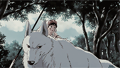 Mononoke Hime + wolves