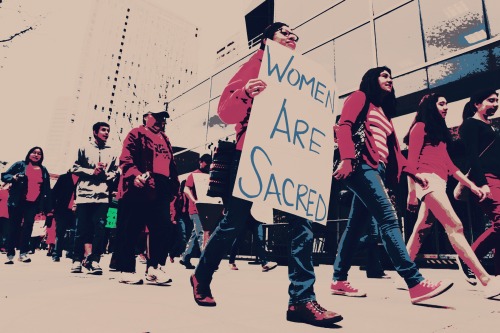 March for #SORR (Sing Our Rivers Red) and #MMIW (Missing &amp; Murdered Indigenous Women - who i