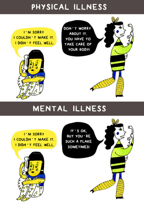 npr:  yrbff:   How We Treat Mental Illness Vs. How We Treat Physical Illness  It’s World Mental Health Day.  Remember, everyone experiences mental illness differently, and the way we talk about it can have a significant effect on someone’s well-being.